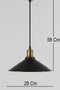 Opviq BK046 Lámpara de araña negra con altura ajustable
